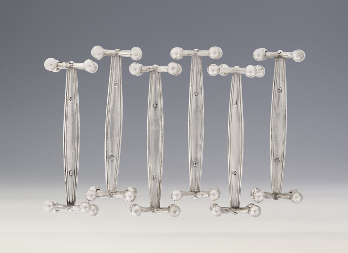 6 darab késbak
, 1867-72 közötti Monarchiás fémjellel, Vincenz Czokally