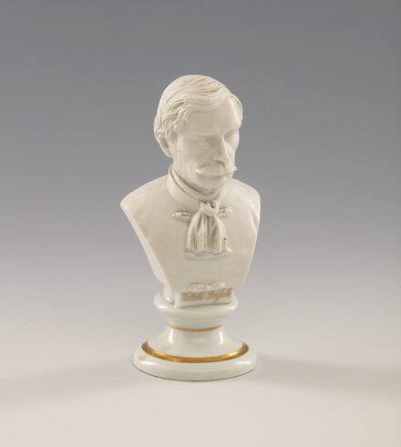 Kisplasztika - Gróf Teleki László portréja
, Cseh királyság, Chodau, Portheim und Sohne porcelánmanufaktúra, 1850 körül