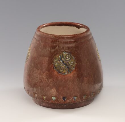 Zsolnay kora art deco virágcseréptartó
, Zsolnay, Pécs, 1910 körül