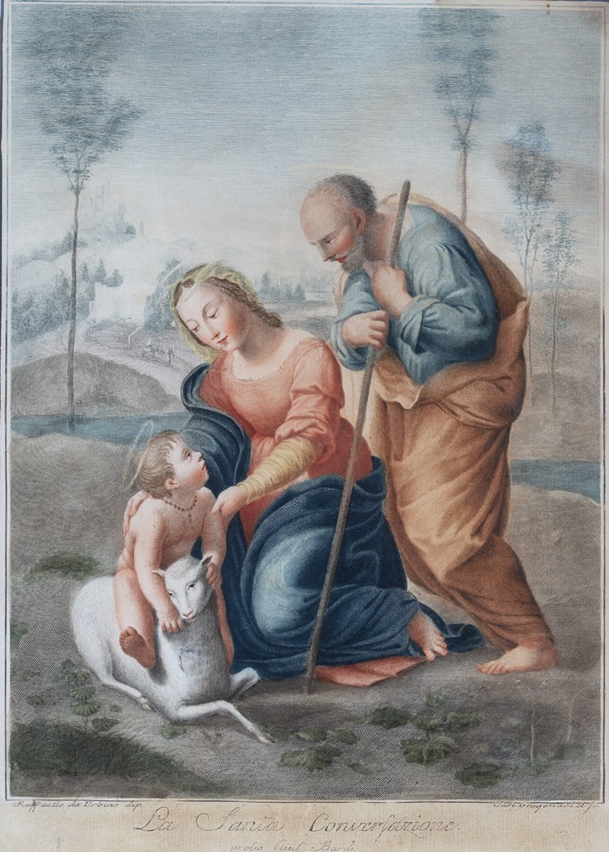Raffaello da Urbino után Carlo Gregori: La Santa Conversazione