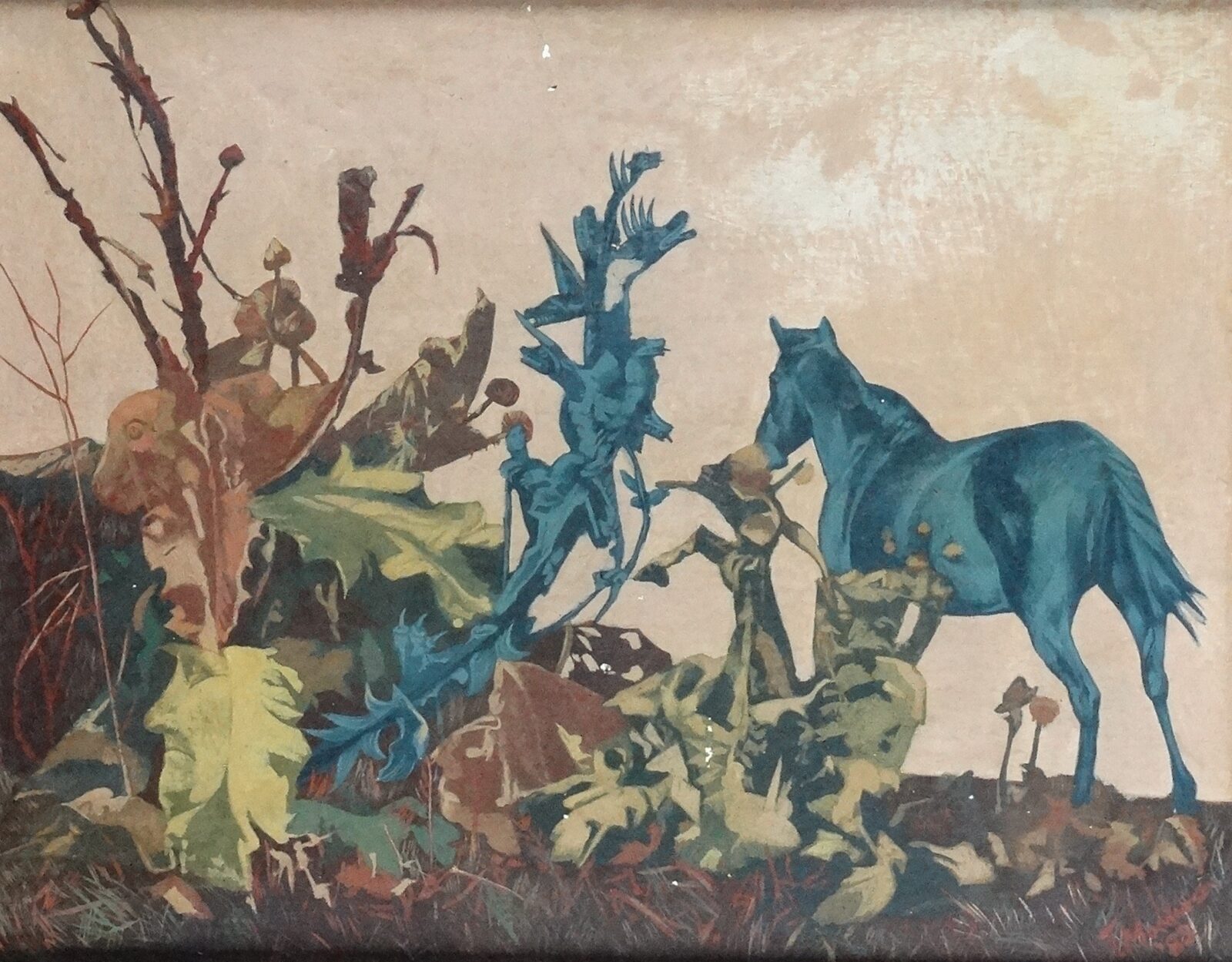 Moganescu Tanase : Kék ló, 1982