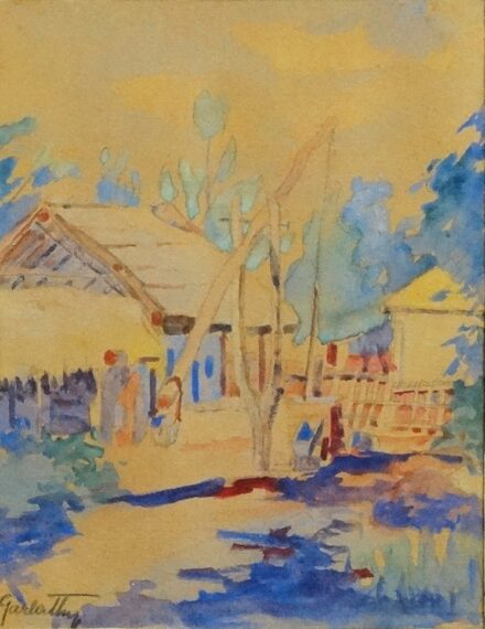 Ismeretlen alkotó: Falusi udvar