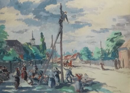 Jávorka jelzéssel: Villanyoszlop állítás