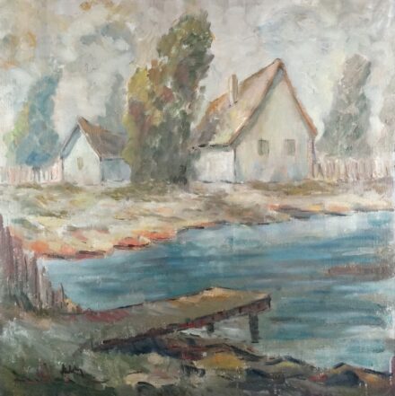 Moldovan Mircea: Tóparti házak, 1990