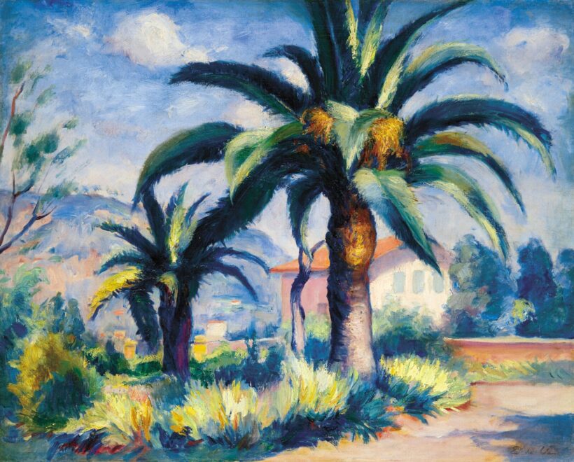 Vass Elemér (1887-1957): Dél-francia táj pálmafákkal