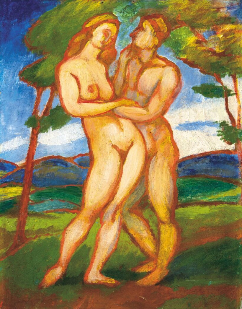 Csont Ferenc (1888-1969): Ádám és Éva, 1913