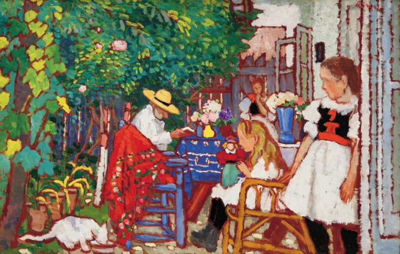 Rippl-Rónai József (1861-1927): Piacsek bácsi a Niklay lányokkal, 1908 nyár