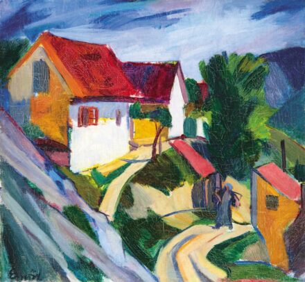 Emőd Aurél (1897-1958): Falurészlet
