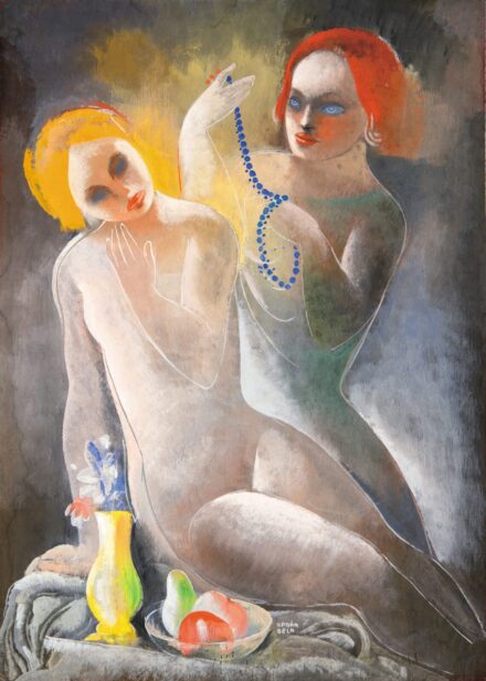 Kádár Béla (1877-1956): Aktok gyöngysorral, 1930-as évek második fele
