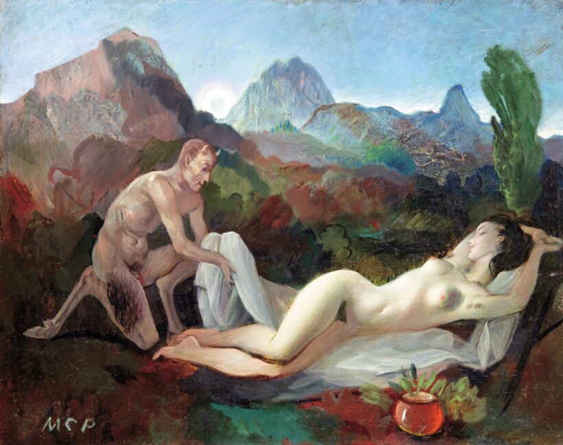 Molnár C. Pál (1894-1981): Faun és Nimfa, 1966