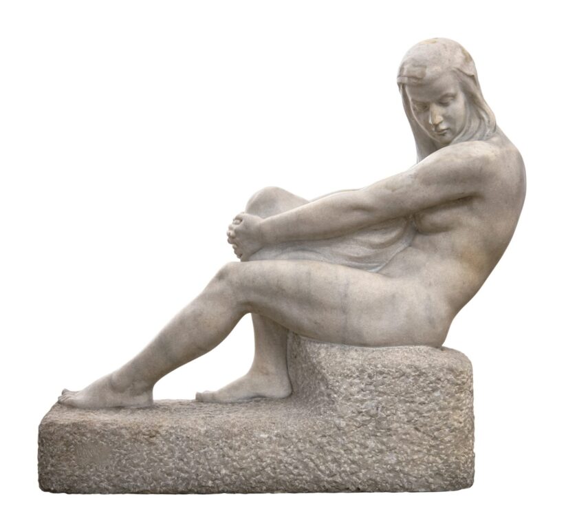 Lányi Dezső (1879-1951): Ülő akt, 1923