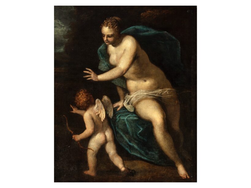 Jacopo Tintoretto m.: Vénusz és Ámor