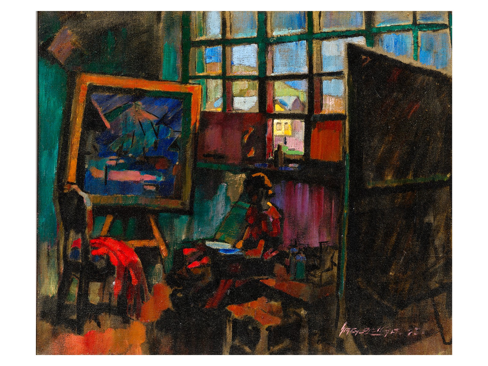 Nagy Oszkár: Műteremben, 1937