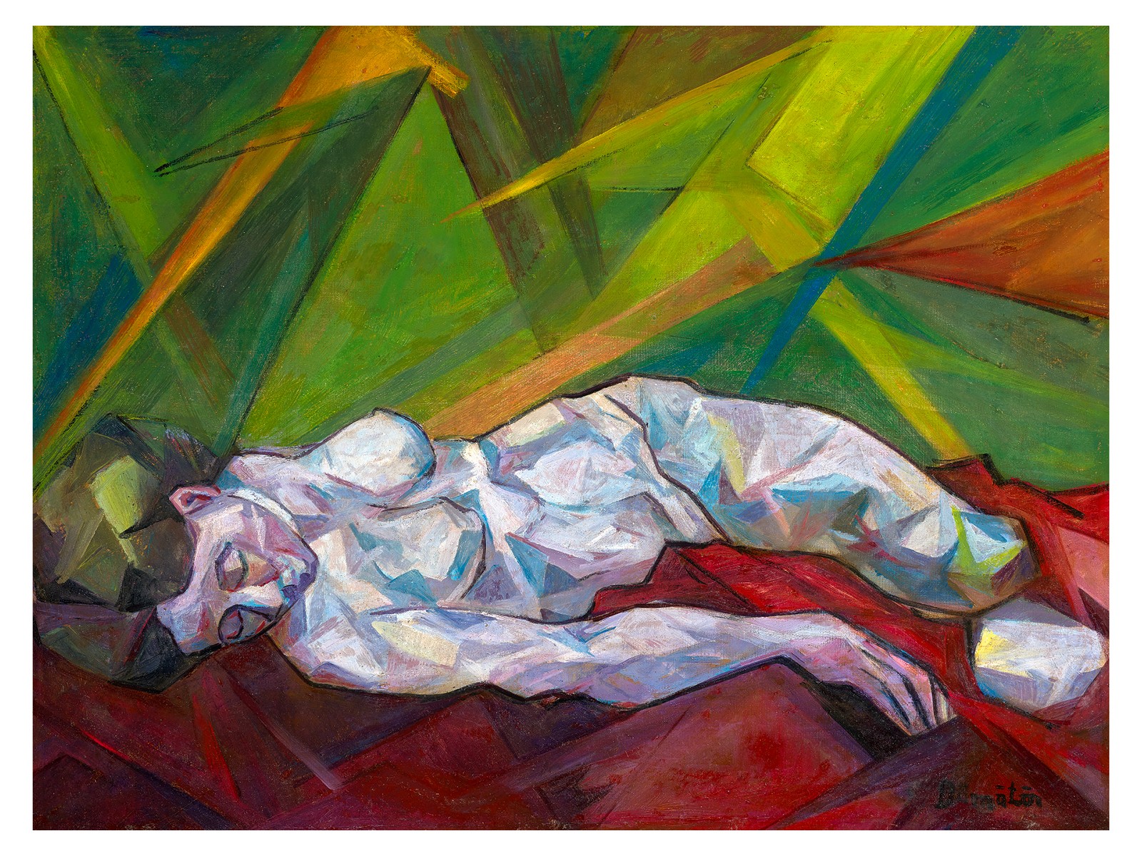 Dömötör Gizella: Absztrakt akt, 1918