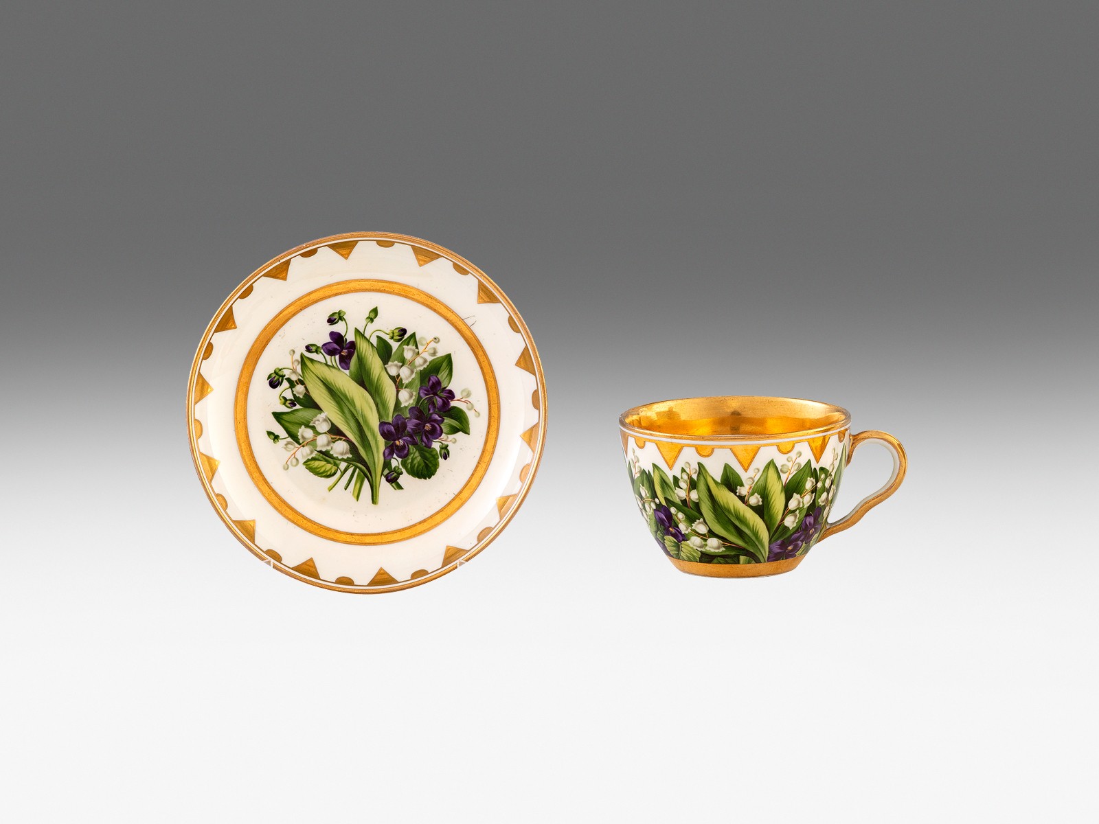 Biedermeier úti csésze