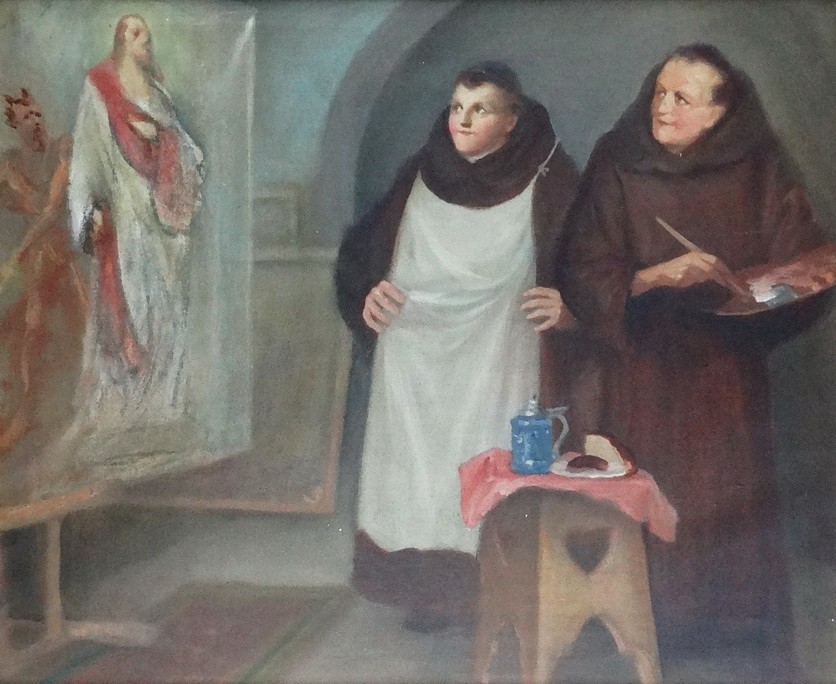 Ismeretlen alkotó: Oltárfestő szerzetesek