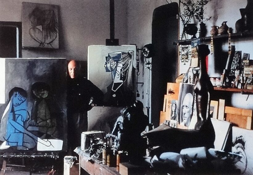 Alexander Liberman (1912-1999): Pablo Picasso Vallauris beli műtermében 1965