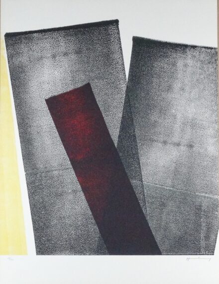 Hans Hartung (1904 - 1989) : Geometrikus kompozíció 49/100