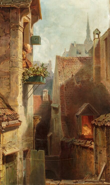 Ismeretlen XIX. századi festő Carl Spitzweg után: Vágyakozás