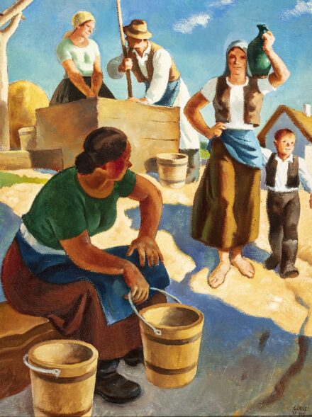Gönczi Gebhardt Tibor: Kútnál, 1945