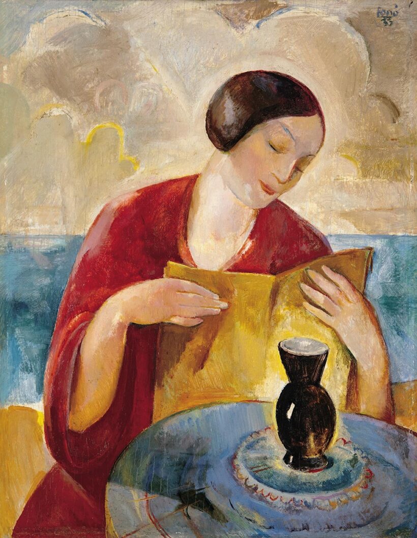 Fonó Lajos (1889-1951): Olvasó nő, 1933