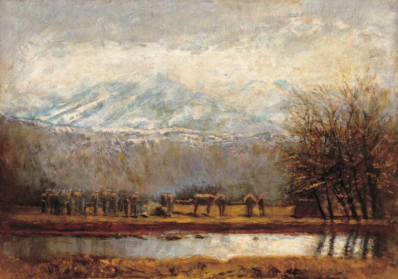 Mednyánszky László (1852-1919): Vonuló katonák