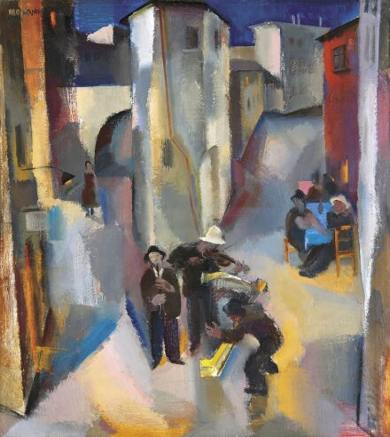 Aba-Novák Vilmos (1894-1941): Utcai zenészek, 1929