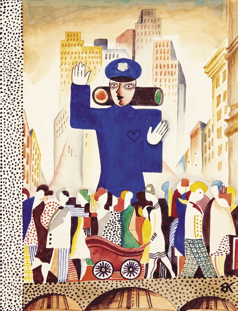 Kádár Béla (1877-1956): Forgalomirányító New Yorkban, 1929