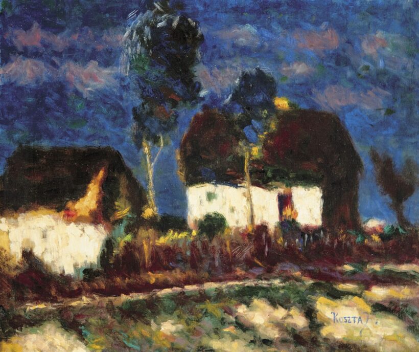 Koszta József (1861-1949): Szentesi tanya napsütésben, 1920 után