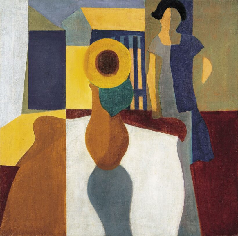 Schubert Ernő (1903-1960): Leány napraforgóval, 1928-1932