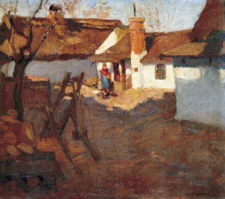 Fényes Adolf (1867-1945): Napsütötte udvar, 1903