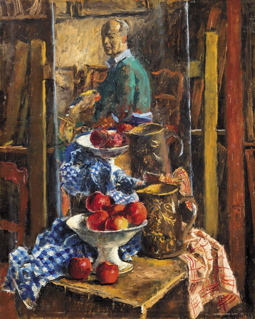 Basch Andor (1885-1944): Festő műteremben, 1943