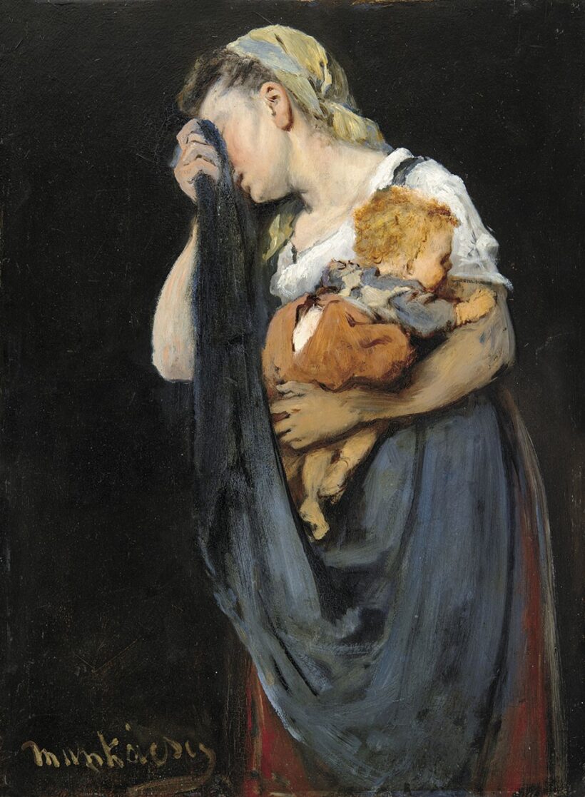 Munkácsy Mihály (1844-1900): Anya gyermekével. Tanulmány a Siralomházhoz, 1869