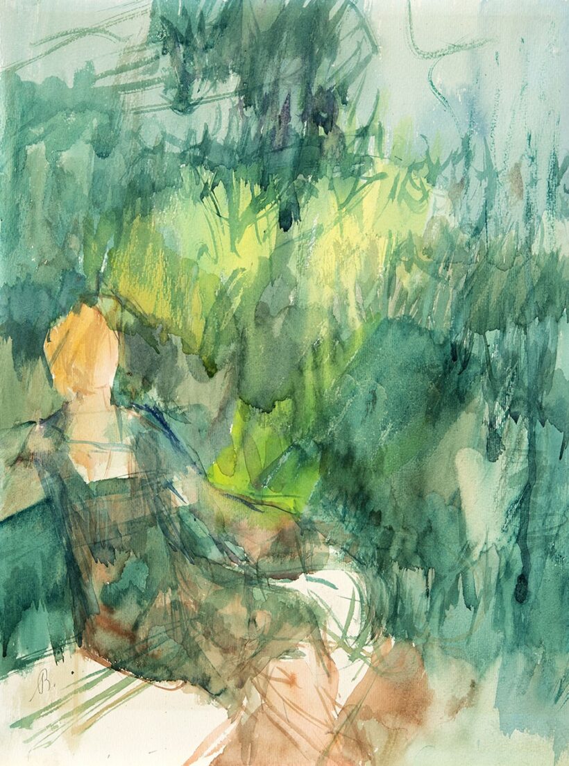 Bernáth Aurél (1895-1982): Gödi kert Marilival, 1964