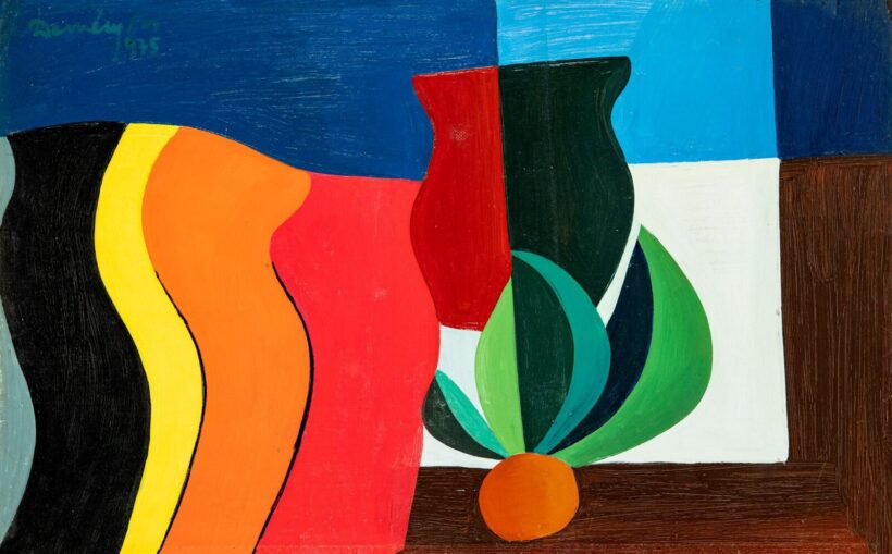 Demény Miklós (1939-2010): Csendélet virággal, 1975
