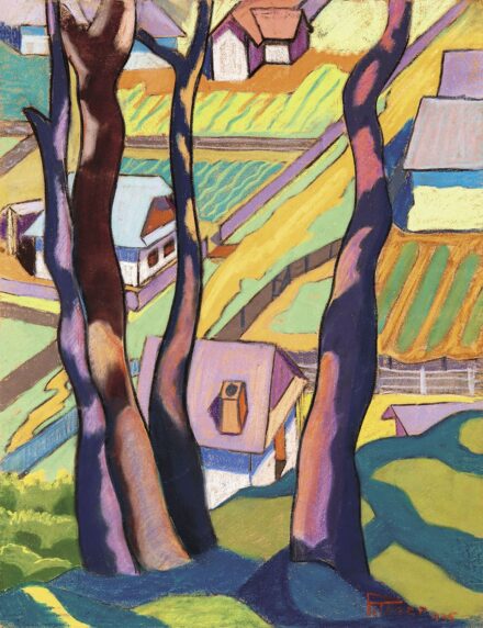 Pittner Olivér (1911-1971): Falurészlet, 1935