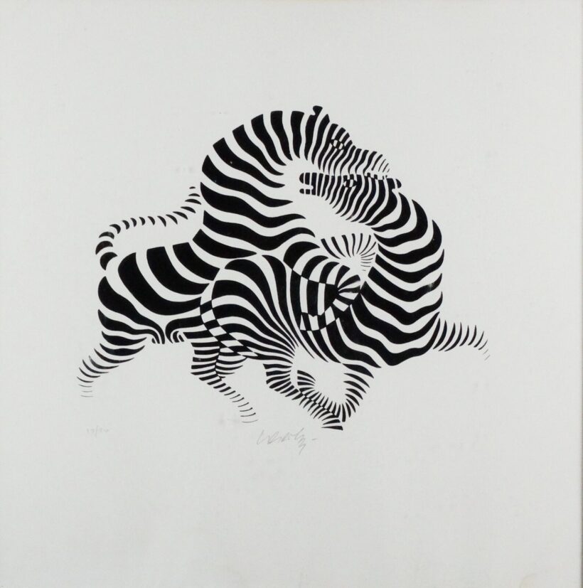 Victor Vasarely (1908-1997) : Zebrák 90/19