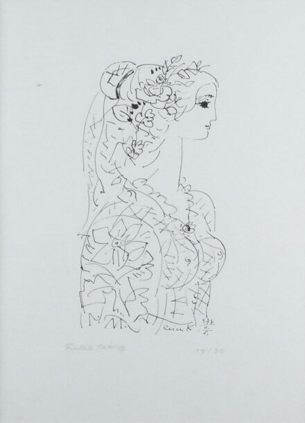 Reich Károly (1922 - 1988) : Fiatal lány, 1977