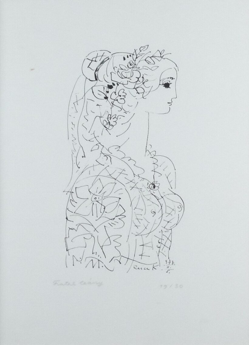 Reich Károly (1922 - 1988) : Fiatal lány, 1977