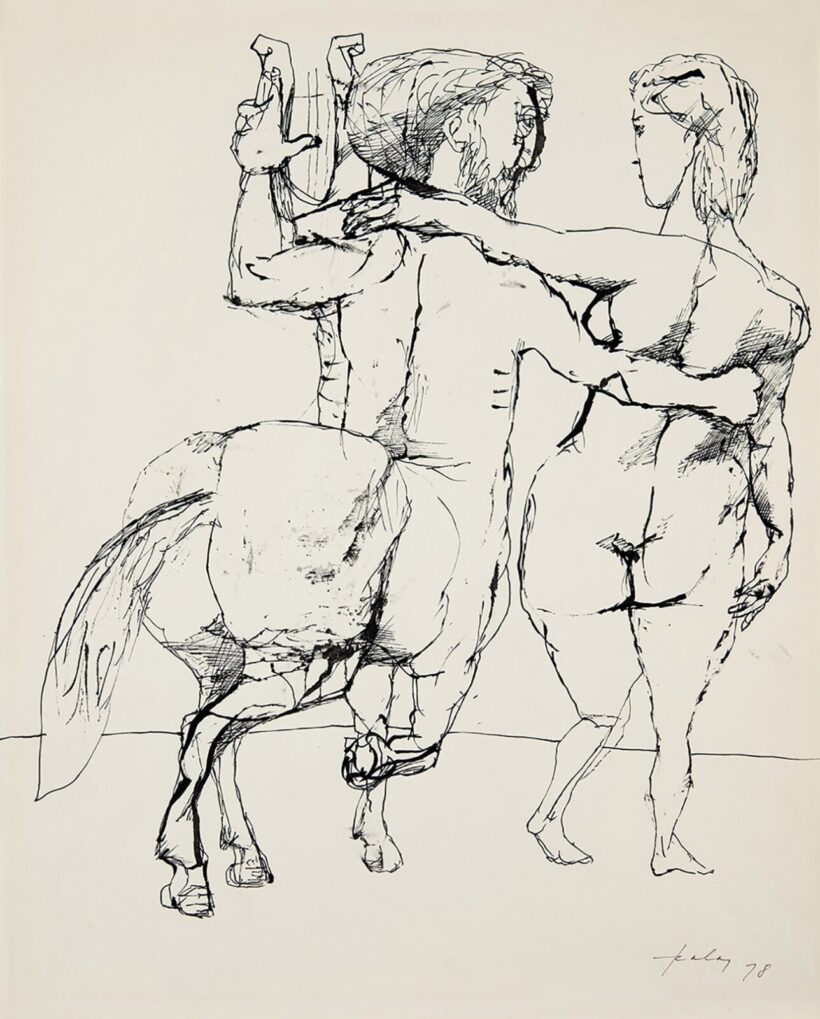 Szalay Lajos (1909-1995): Kentaur és szerelme, 1978