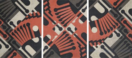 Koncz Béla (1925-2002): Ipari világ II. (triptichon), 1980