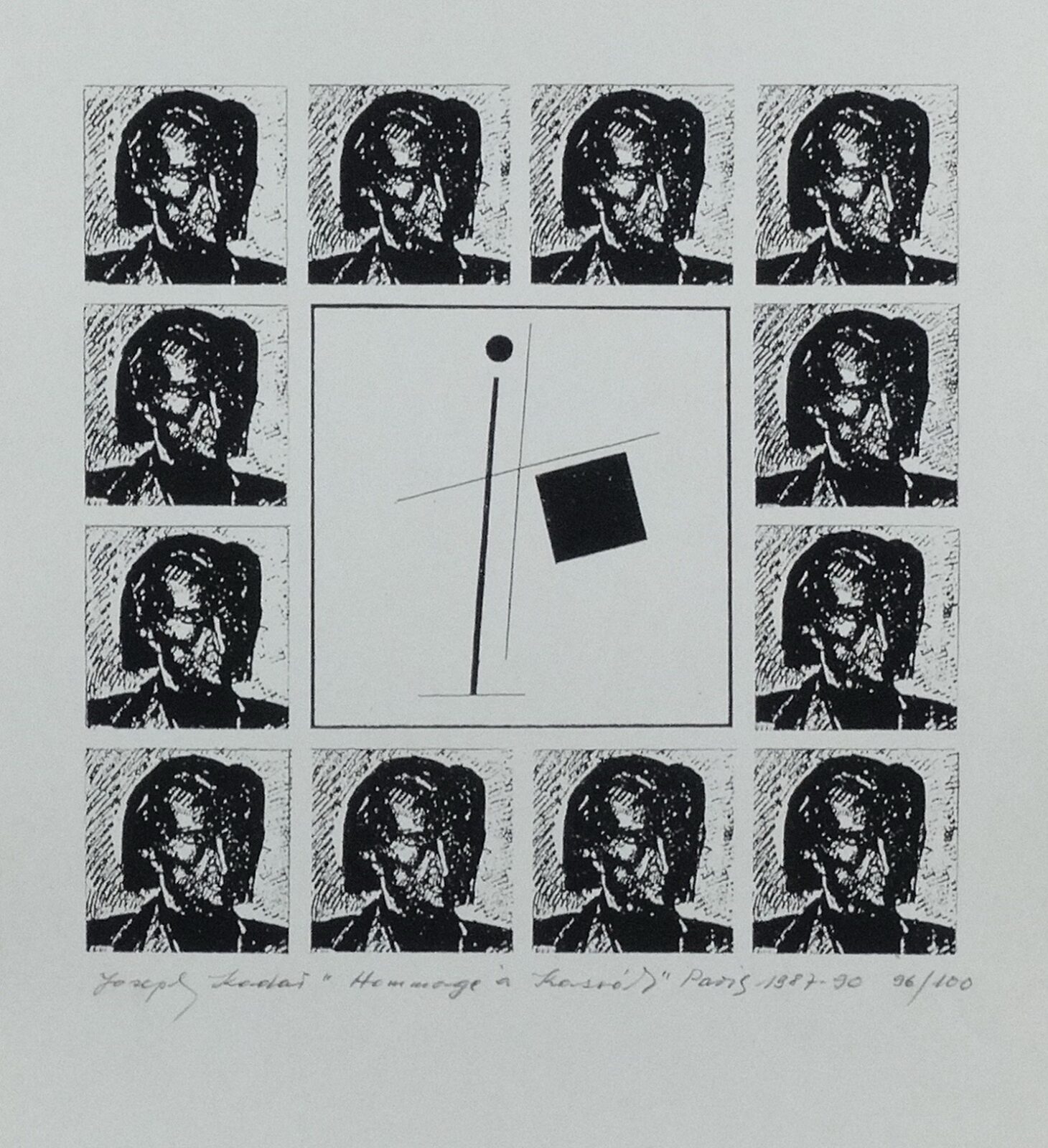 Kádár, Joseph (1936 - 2019) : Hommage á Kassák, Párizs, 1987-90