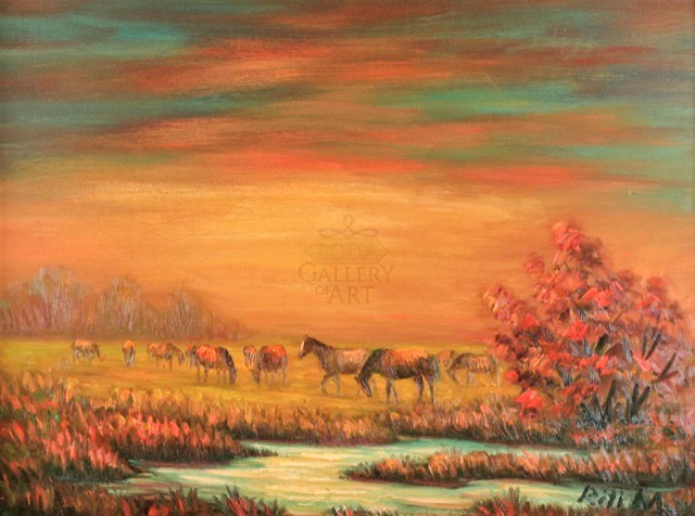 Réti Mátyás (1922-2002): Legelő ménes