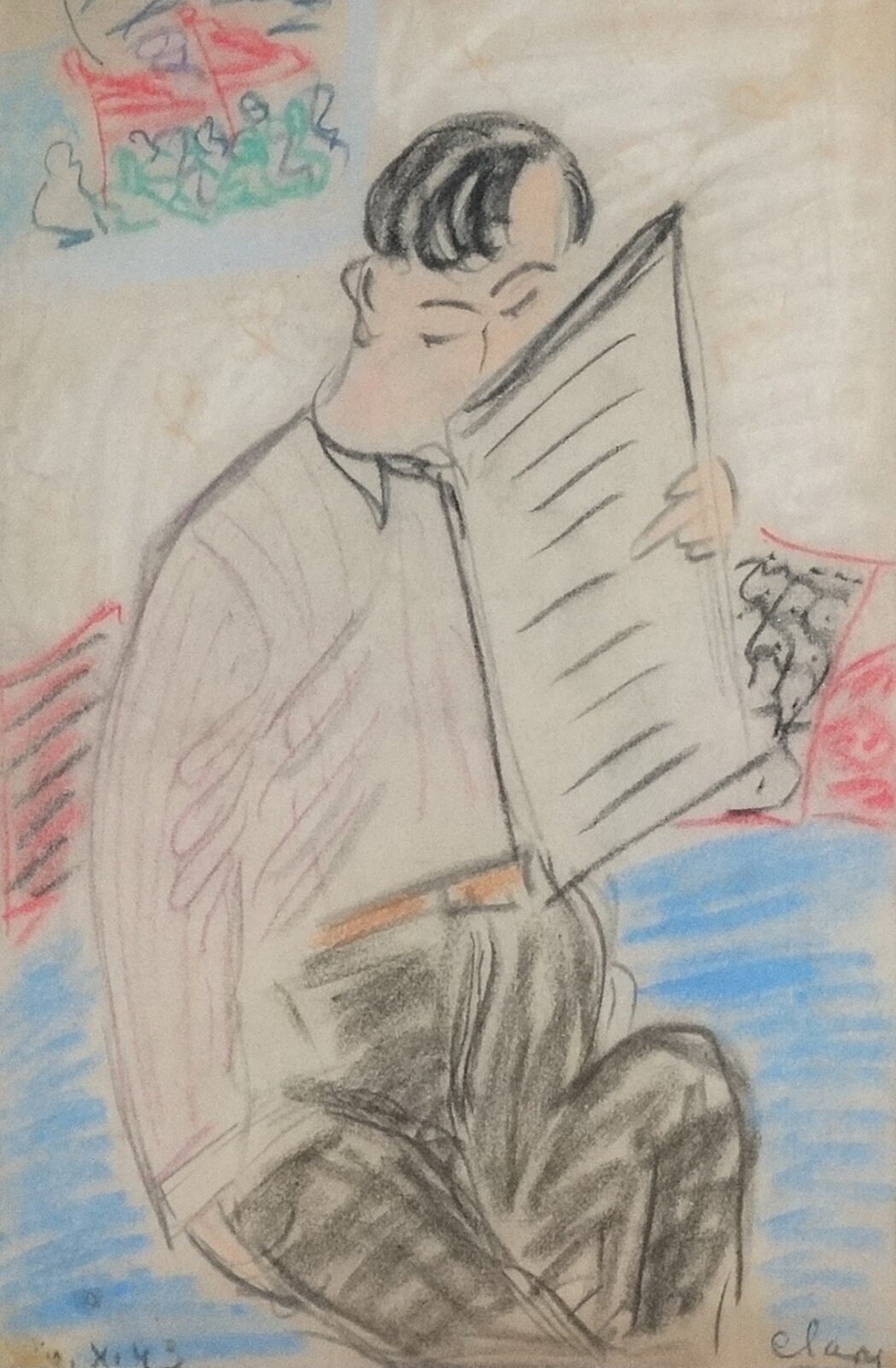 Francois Gachot : Olvasó férfi, 1943