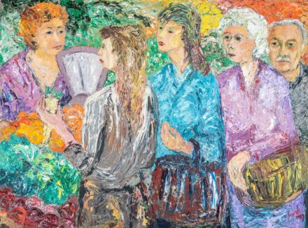 Varga József (1922-2021) : Vásárlók, 1999