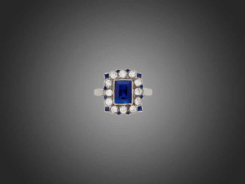 Art Deco briliáns gyűrű