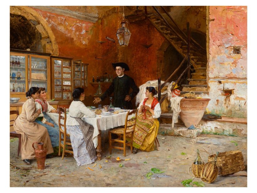Adolph Treidler jelzéssel:Vidám társaság, 1895