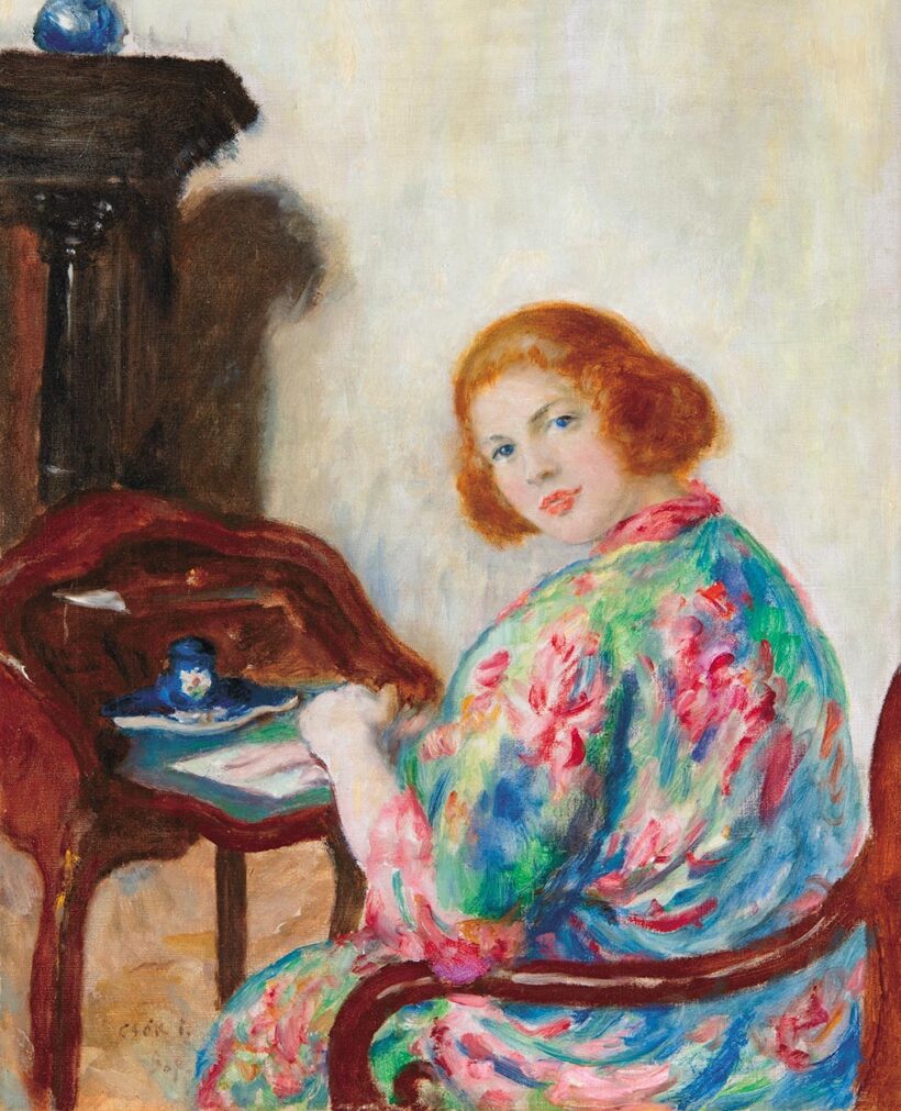 Csók István (1865-1961): Nő íróasztalnál