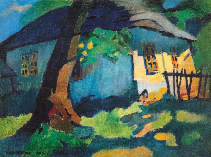 Nagy Oszkár (1883-1965): Napsütötte ház, 1938
