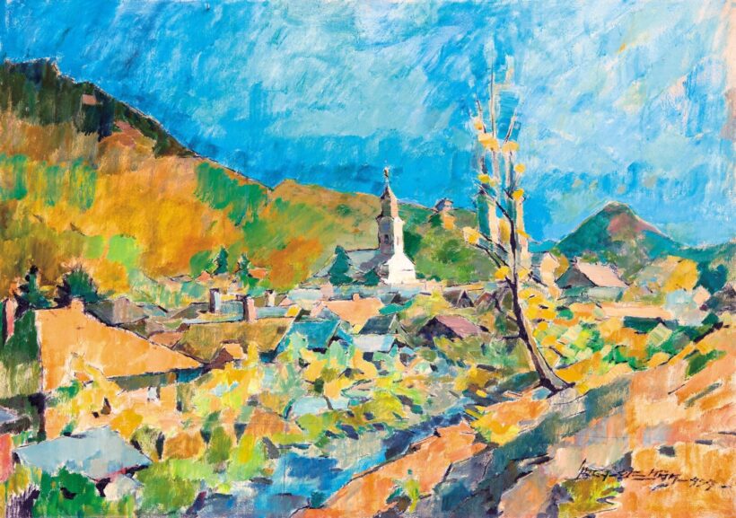 Nagy Oszkár (1883-1965): Nagybányai látkép, 1959